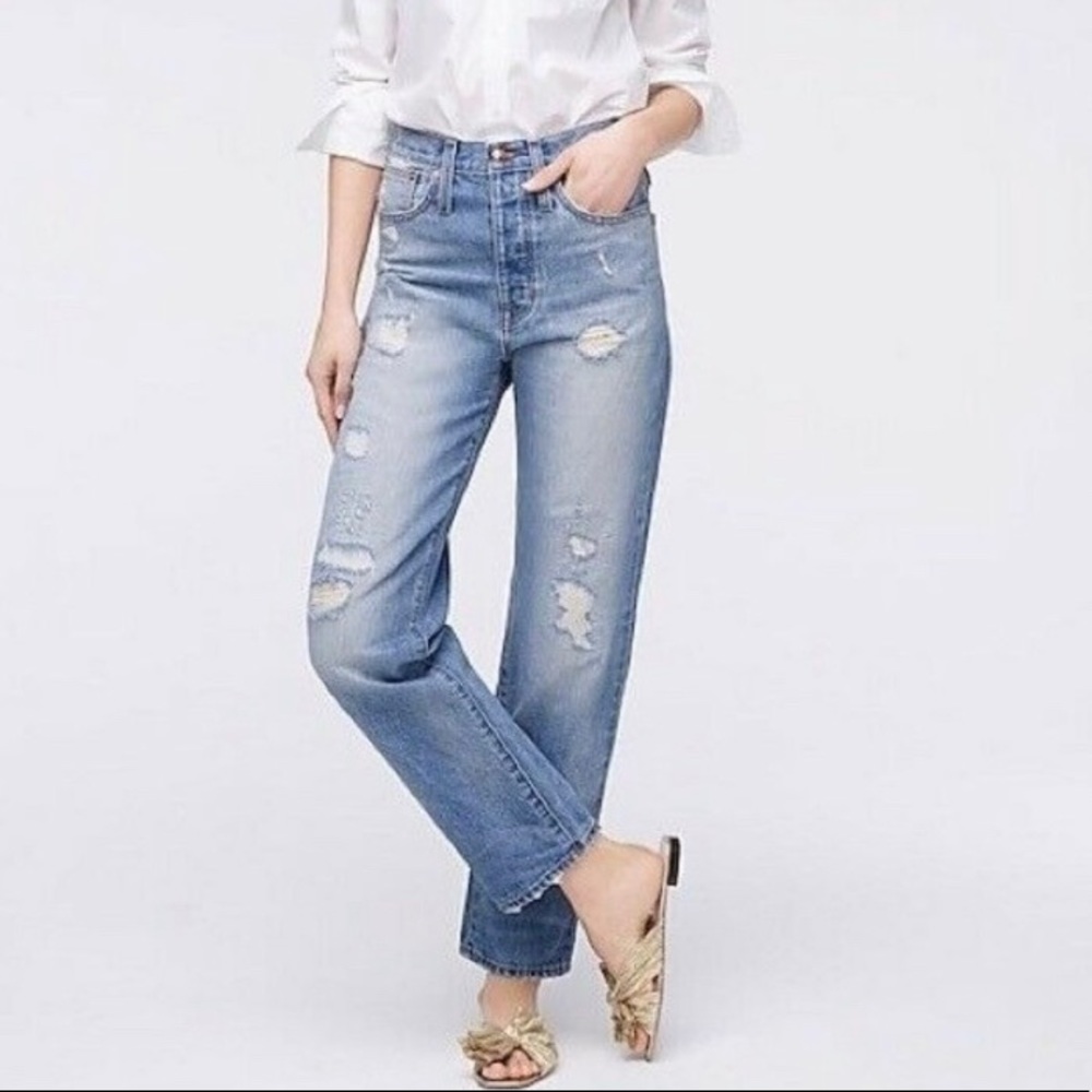 Point Sur J Crew Rigid Boyfriend Jean Raw Hem 30